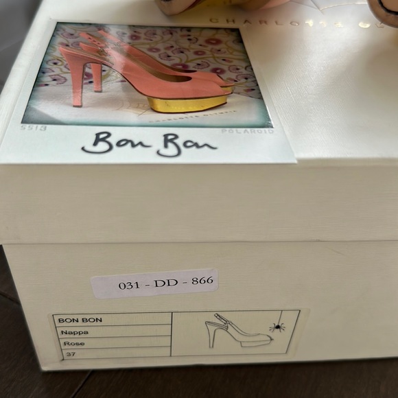 Pink Charlotte Olympia sling back sandals - Picture 9 of 9